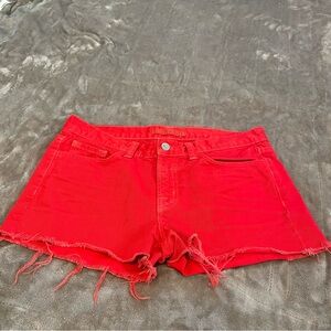 J Brand red cutoff short size 27